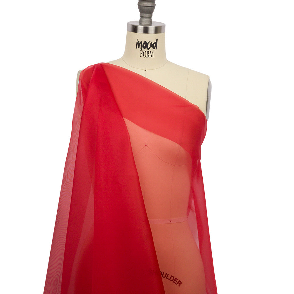 Silk Organza 44" - Tango Red - Premium Collection - Drape