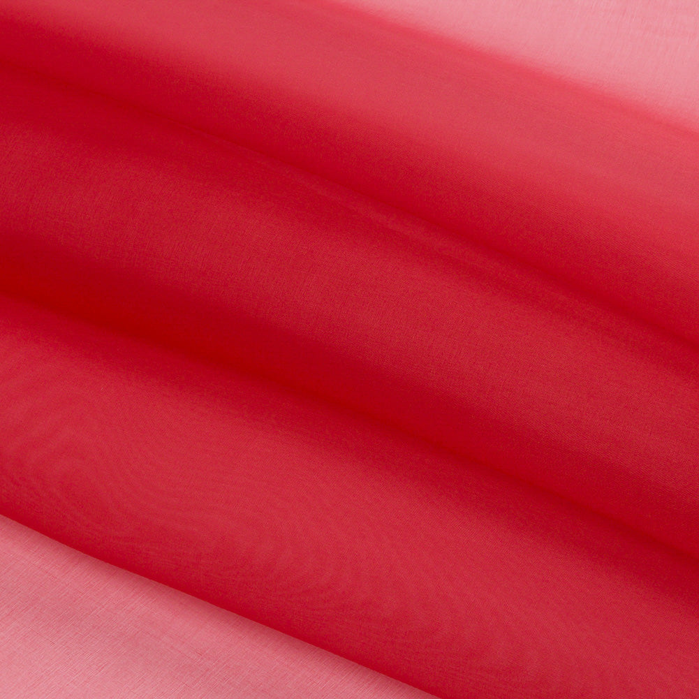 Silk Organza 44" - Brick - Premium Collection - Folded