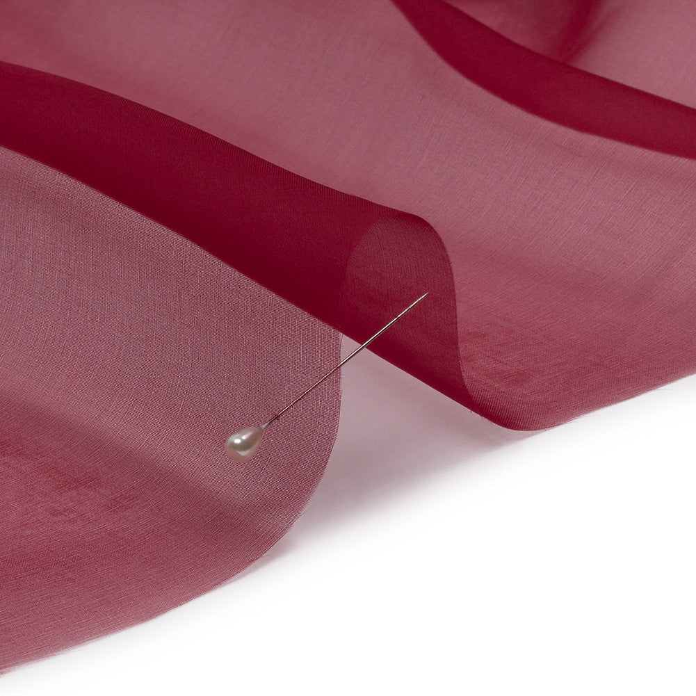 Silk Organza 44" - Wine - Premium Collection - Detail
