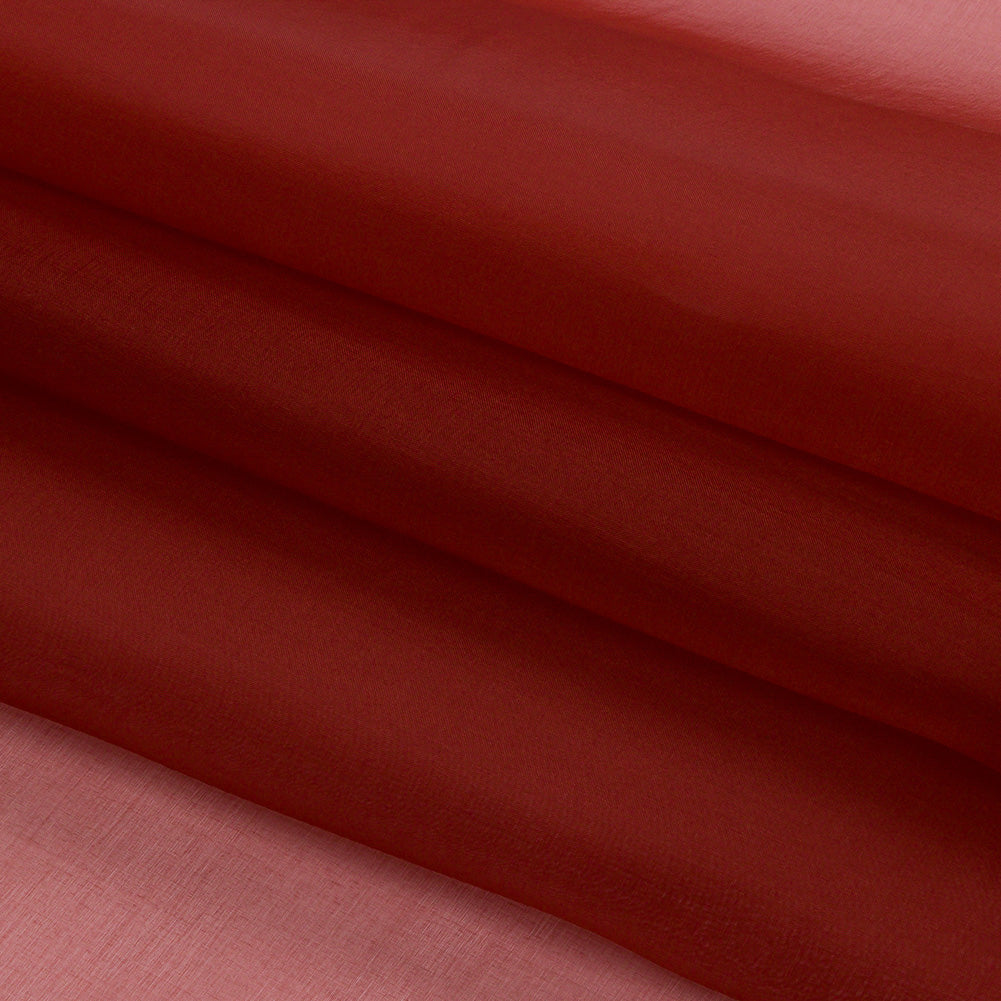 Silk Organza 44" - Rust - Premium Collection - Folded