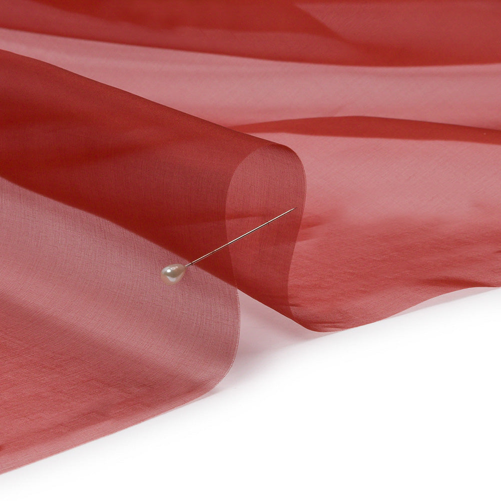 Silk Organza 44" - Rust - Premium Collection - Detail