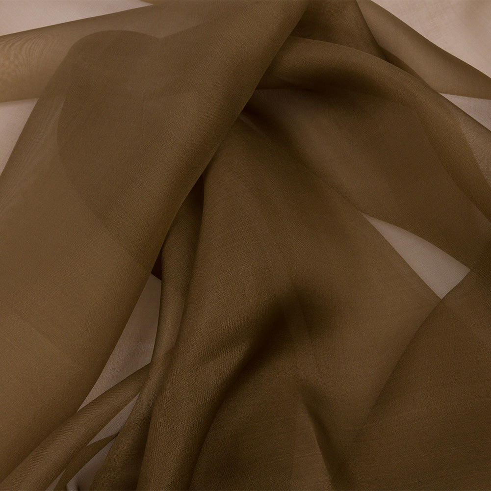 Silk Organza 44" - Dark Olive - Premium Collection