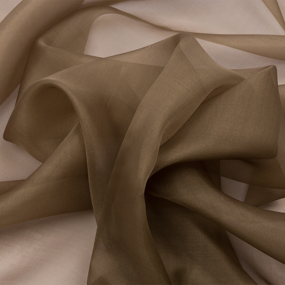 Silk Organza 44" - Capers - Premium Collection