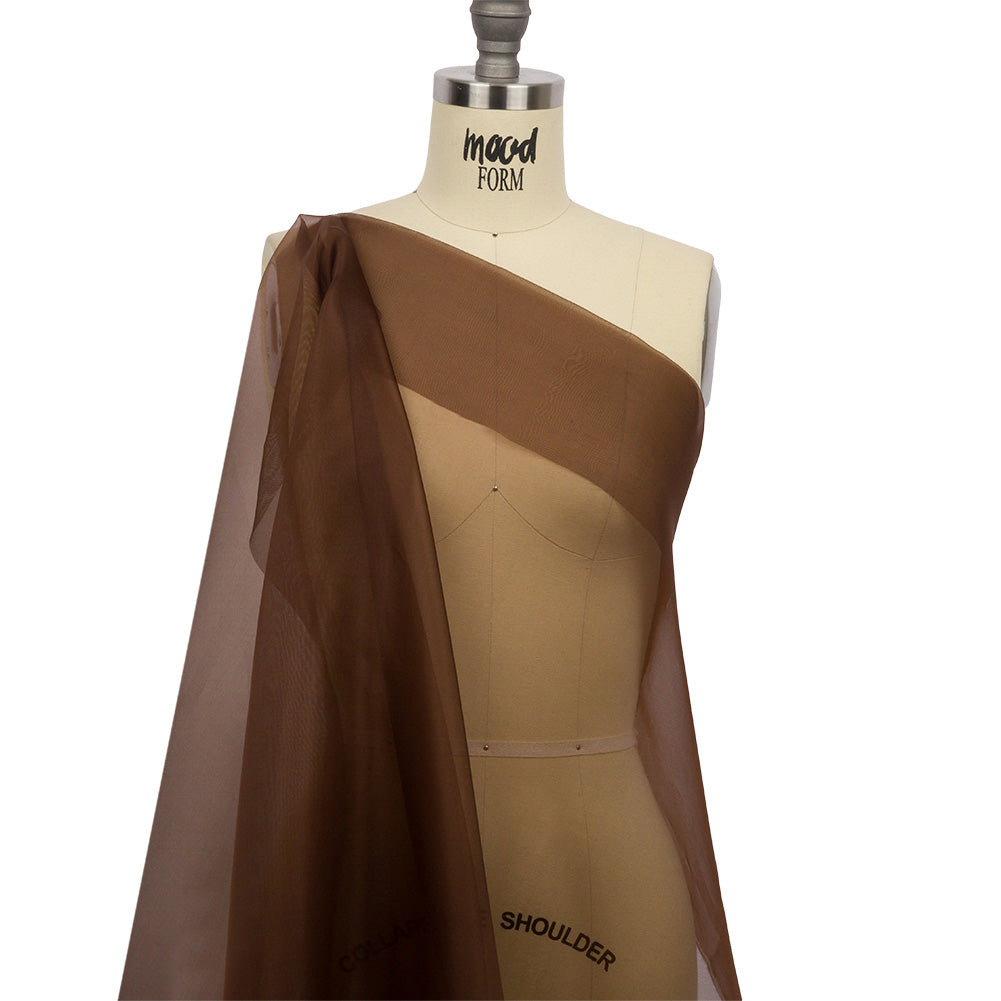 Silk Organza 44" - Chocolate - Premium Collection - Drape