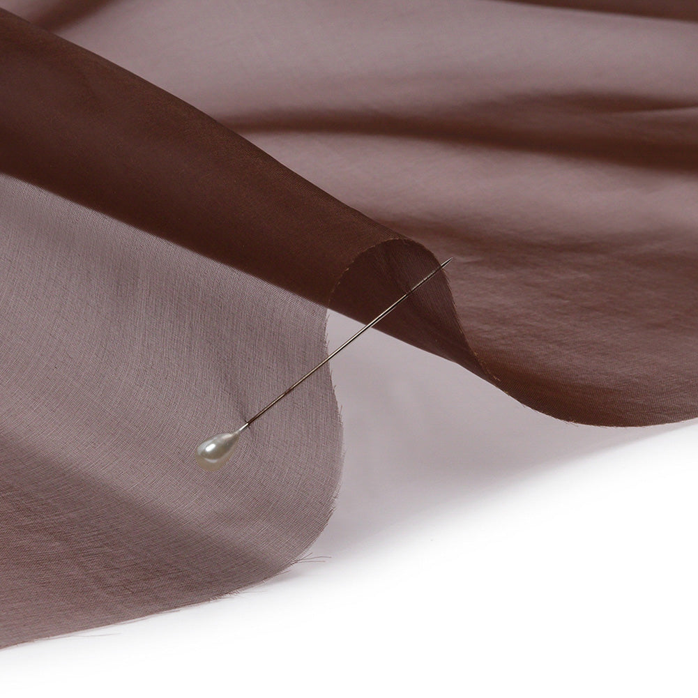 Silk Organza 44" - Dark Brown - Premium Collection - Detail