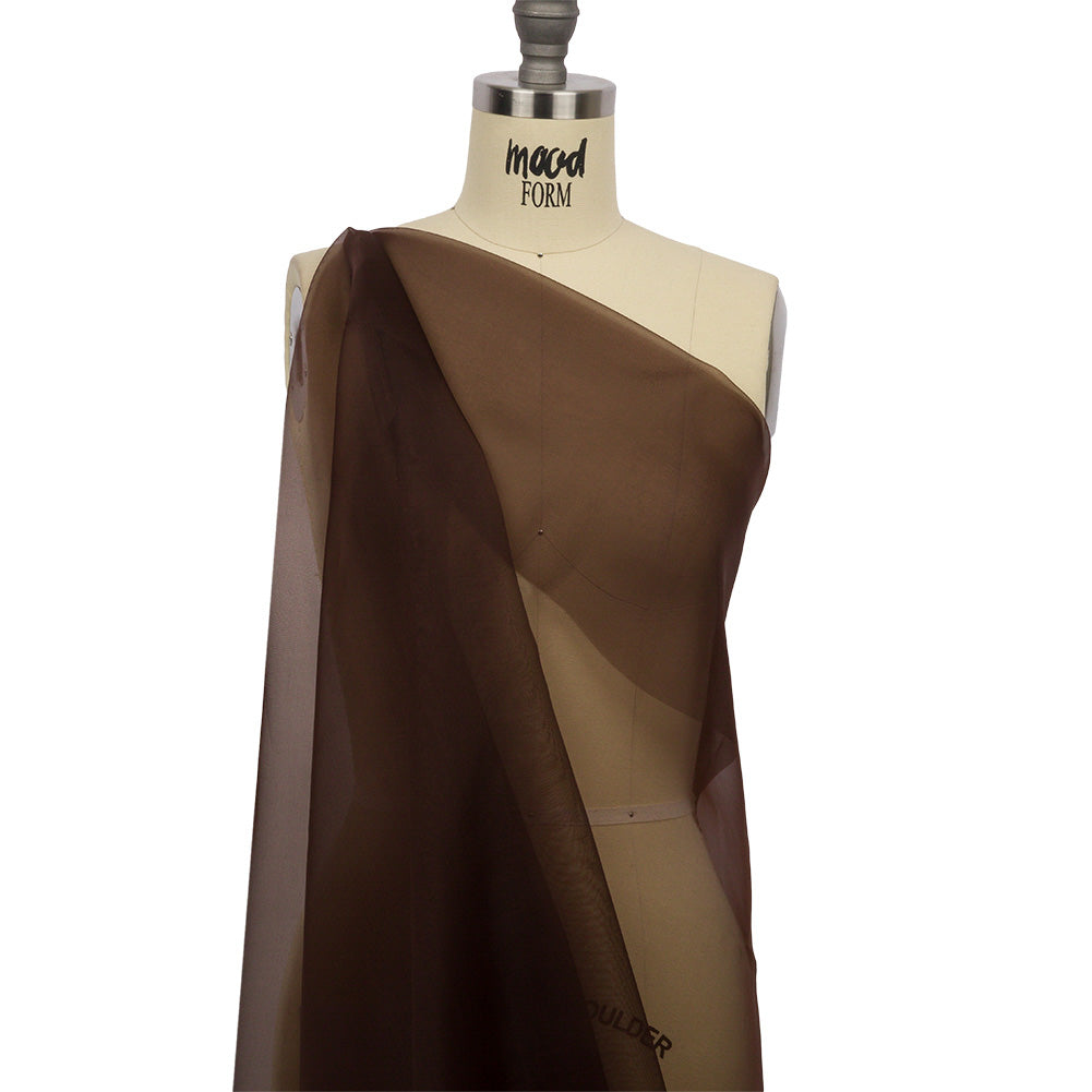 Silk Organza 44" - Dark Brown - Premium Collection - Drape