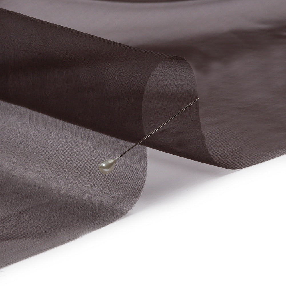 Silk Organza 44" - Deep Charcoal - Premium Collection - Detail