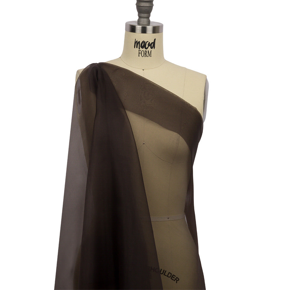 Silk Organza 44" - Deep Charcoal - Premium Collection - Drape