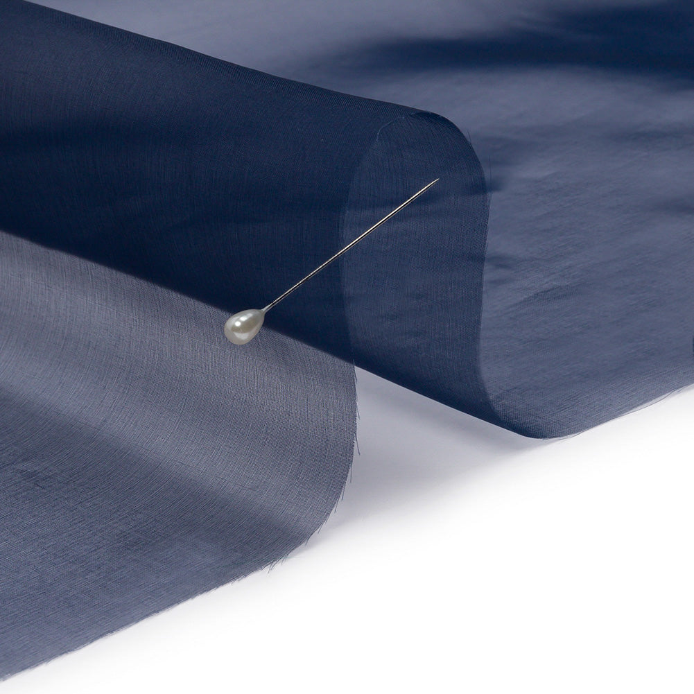Silk Organza 44" - Navy - Premium Collection - Detail