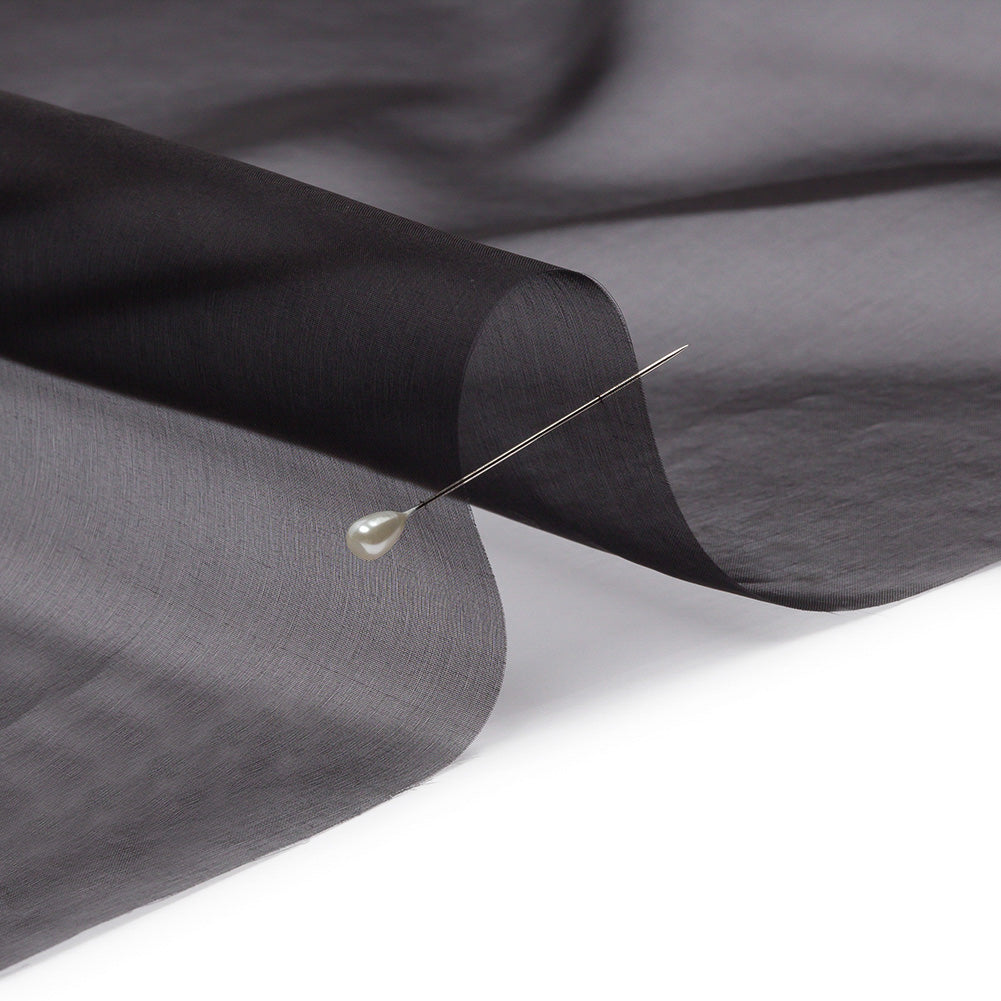 Silk Organza 44" - Black - Premium Collection - Detail - Image 4 of 7