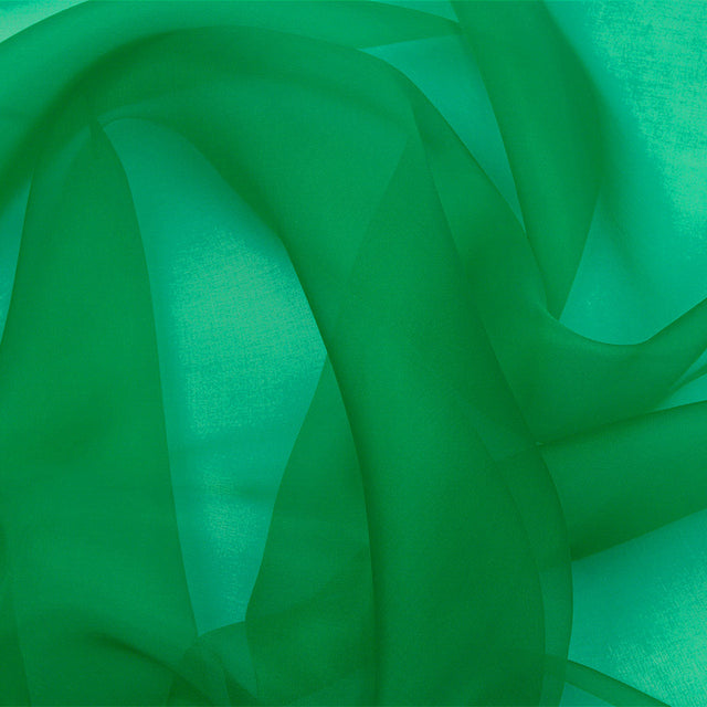 Silk Organza 44" - Kelly Green - Premium Collection