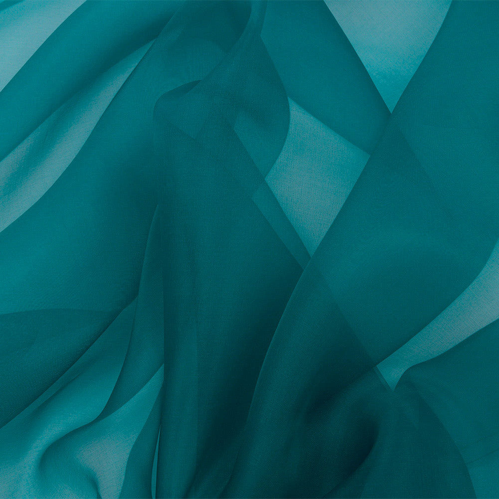 Silk Organza 44" - Deep Teal - Premium Collection