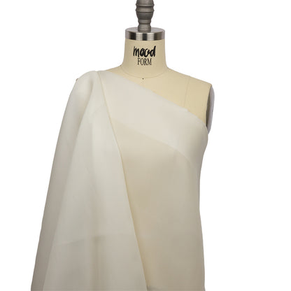 Silk Satin-Face Organza 54" - Whisper White - Premium Collection