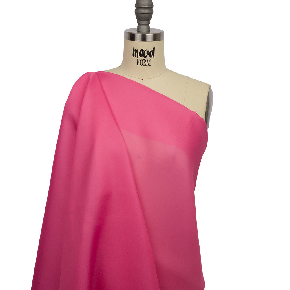 Silk Satin-Face Organza 54" - Carmine Rose - Premium Collection - Drape