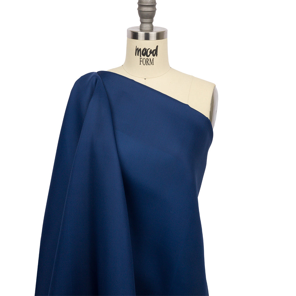 Silk Satin-Face Organza 54" - Estate Blue - Premium Collection - Drape