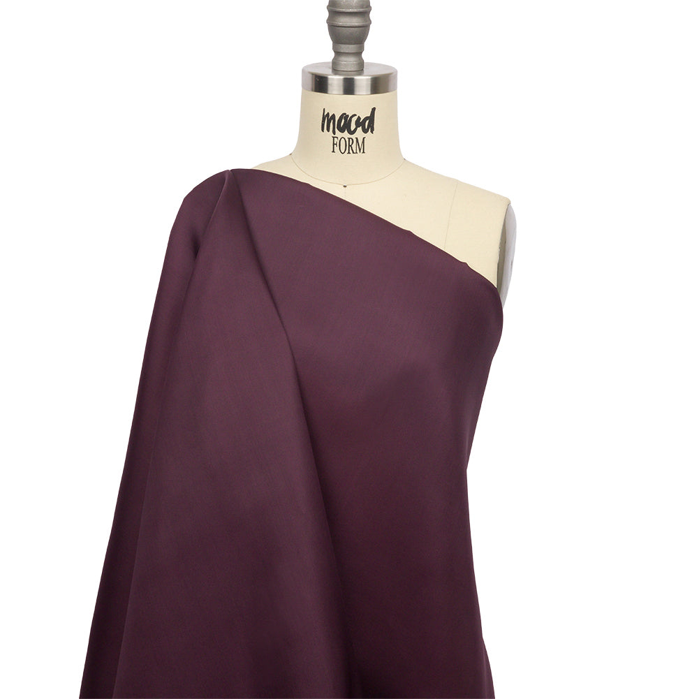 Silk Satin-Face Organza 54" - Eggplant - Premium Collection - Drape