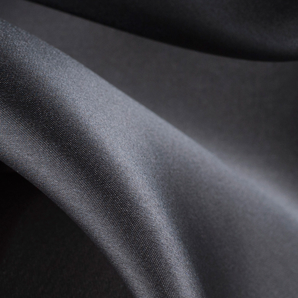 Silk Satin-Face Organza 54" - Deep Charcoal - Premium Collection - Detail