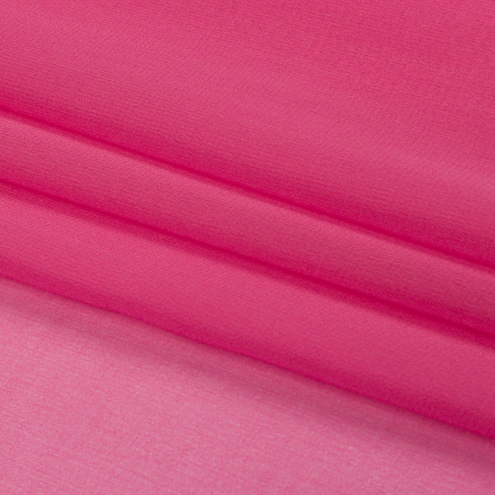 Silk Chiffon 44" - Carmine Rose - Premium Collection - Folded