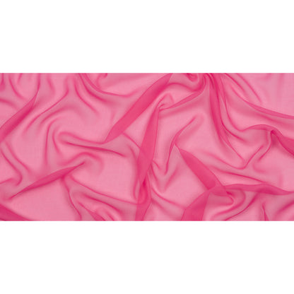Silk Chiffon 44" - Carmine Rose - Premium Collection