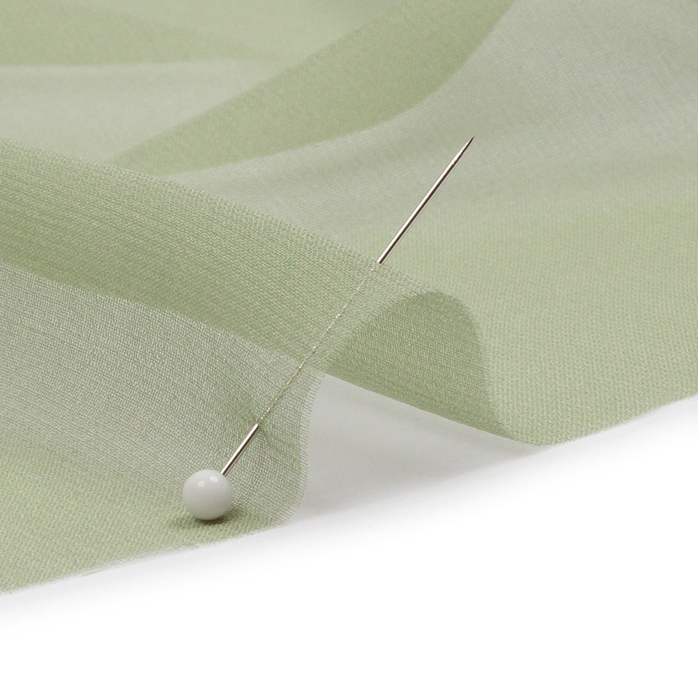 Silk Chiffon 44" - Oil Green - Premium Collection - Detail