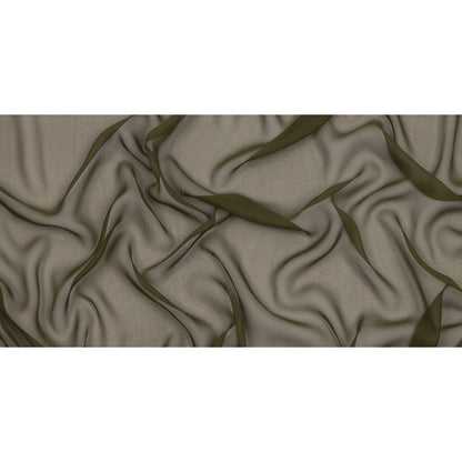 Silk Chiffon 44" - Olive Green - Premium Collection