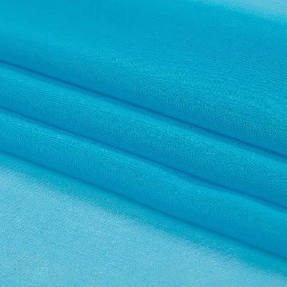 Silk Chiffon 44" - Horizon Blue - Premium Collection - Folded