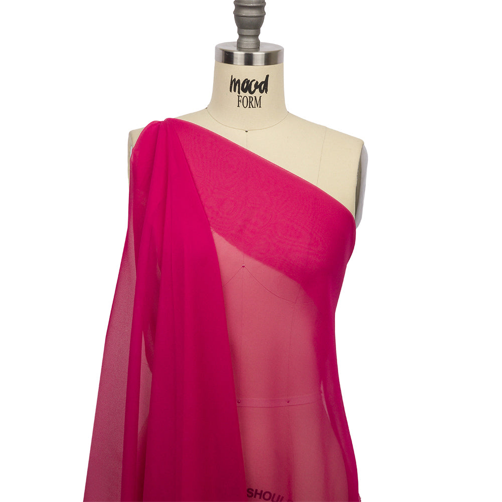 Silk Chiffon 44" - Beetroot - Premium Collection - Drape