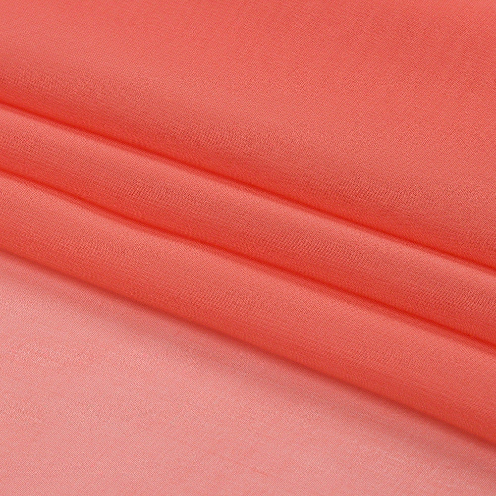 Silk Chiffon 44" - Coral - Premium Collection - Folded