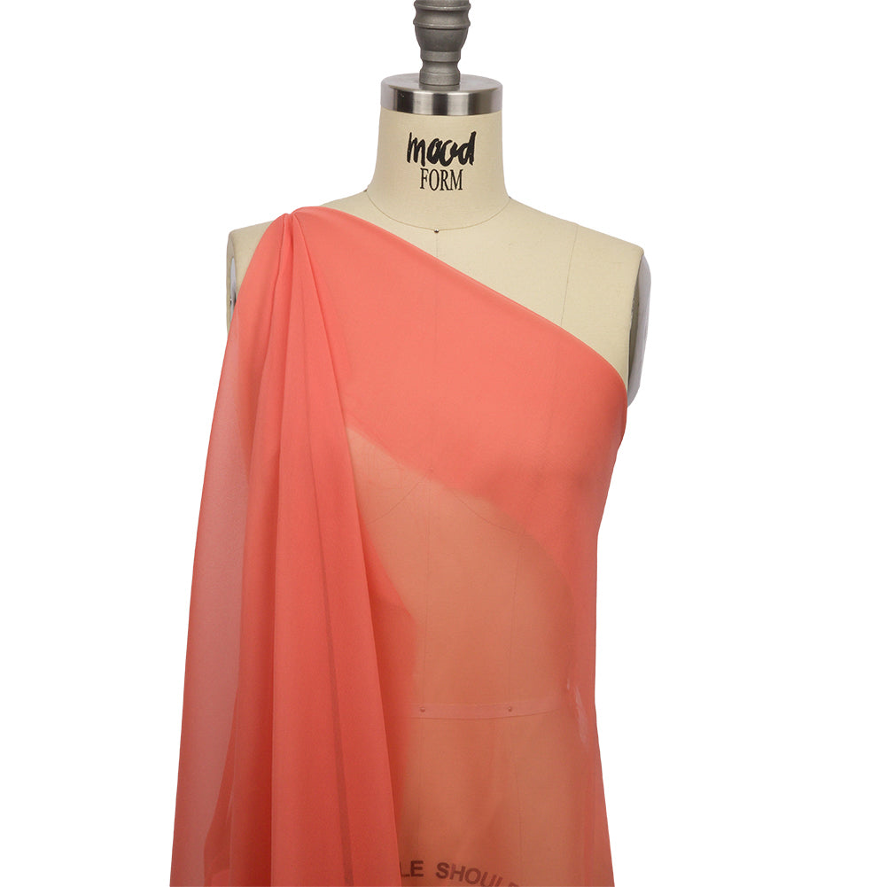 Silk Chiffon 44" - Coral - Premium Collection - Drape