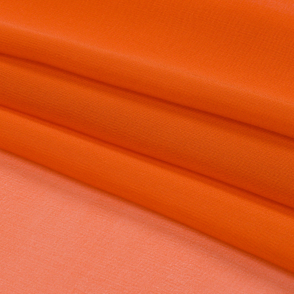 Silk Chiffon 44" - Burnt Orange - Premium Collection - Folded
