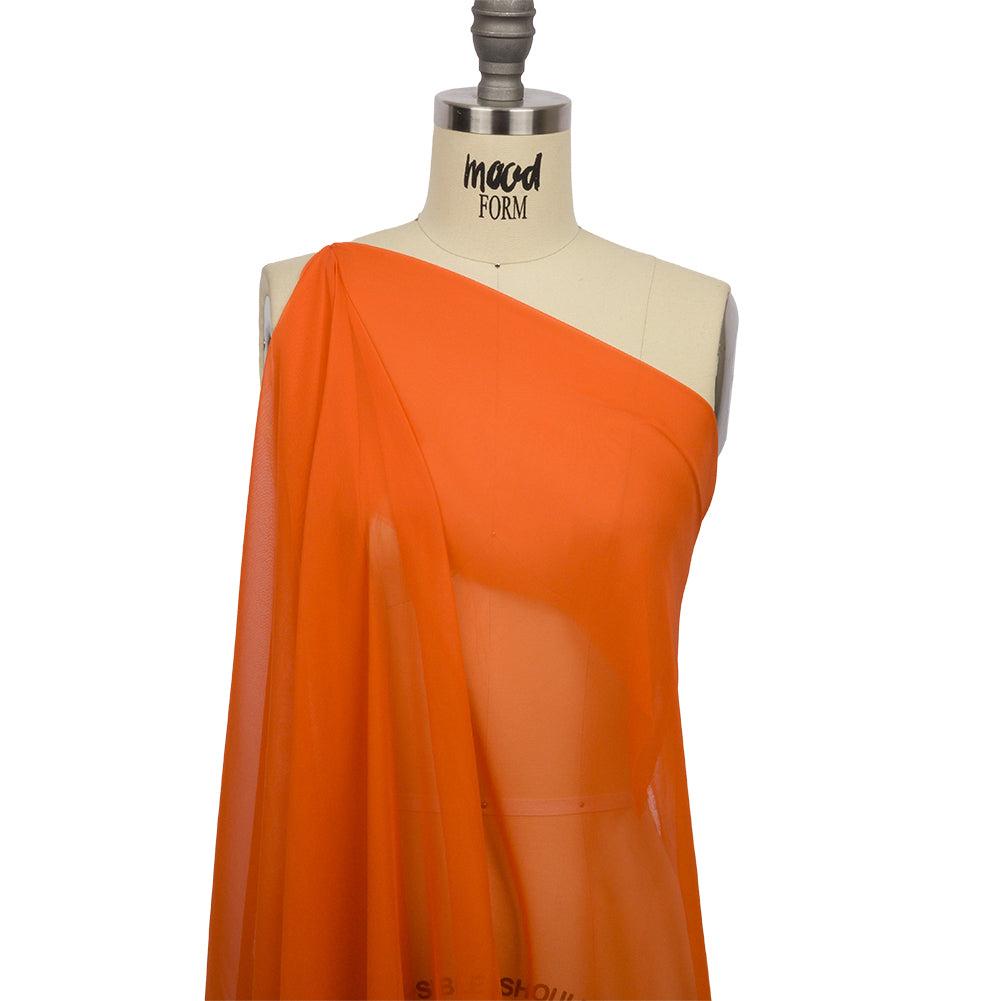 Silk Chiffon 44" - Burnt Orange - Premium Collection - Drape