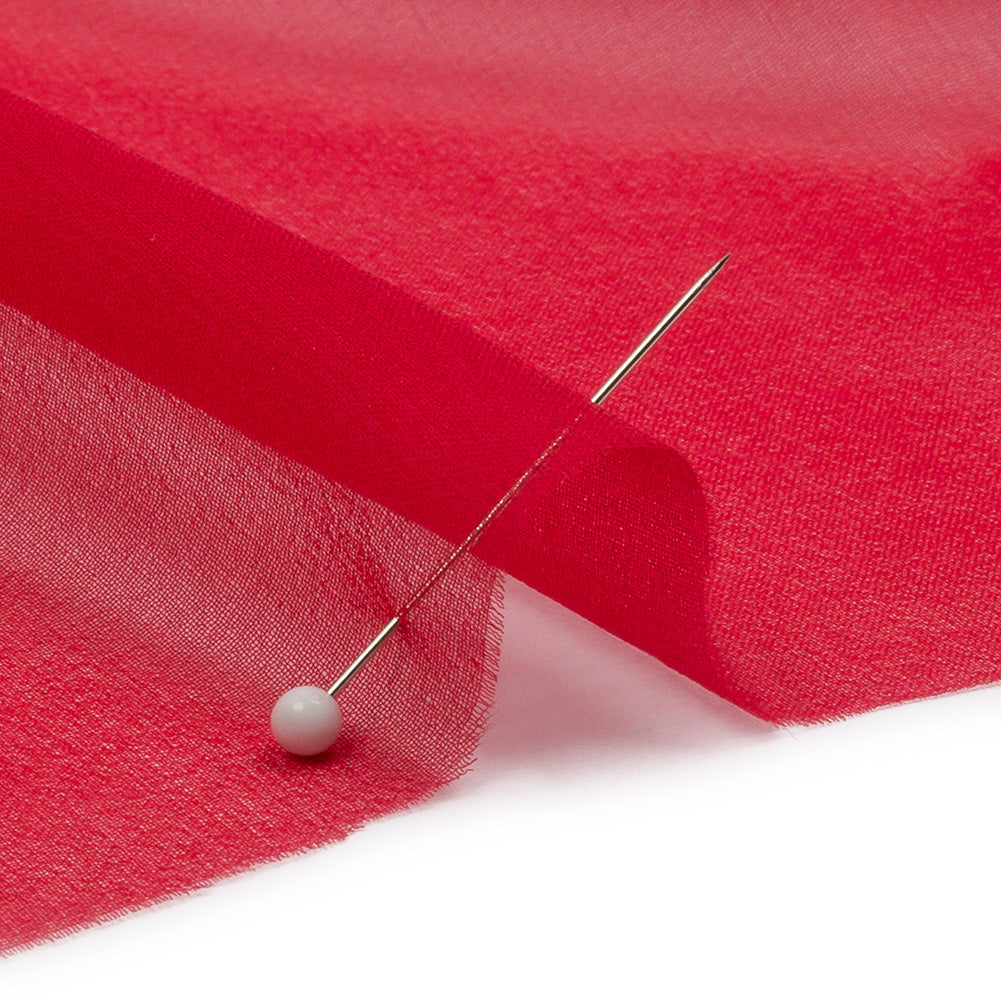 Silk Chiffon 44" - Red - Premium Collection - Detail
