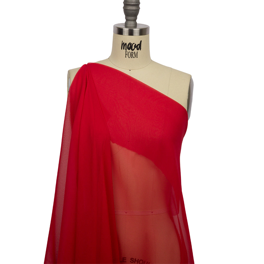 Silk Chiffon 44" - Red - Premium Collection - Drape