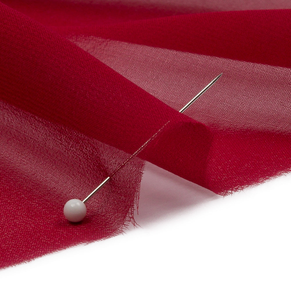Silk Chiffon 44" - Chili Pepper - Premium Collection - Detail
