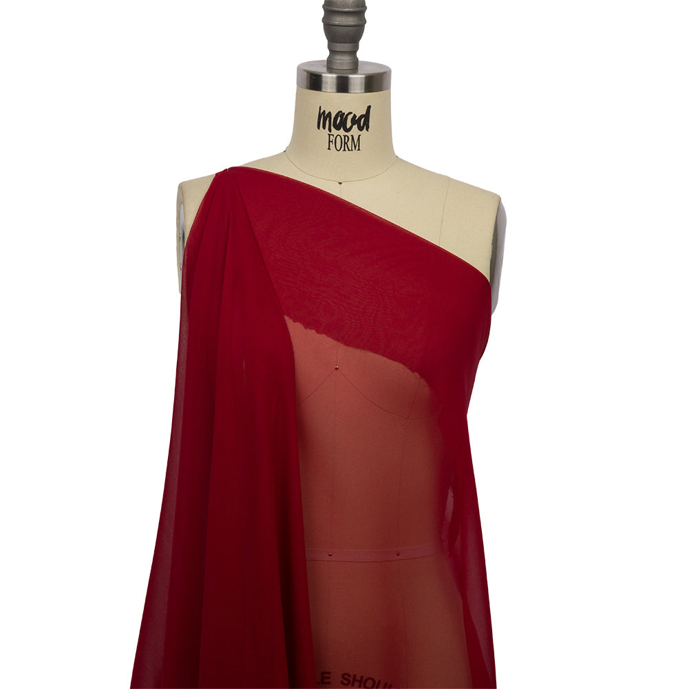 Silk Chiffon 44" - Chili Pepper - Premium Collection - Drape