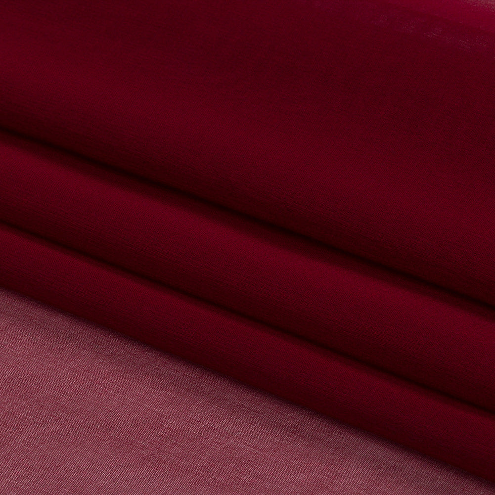 Silk Chiffon 44" - Wine - Premium Collection - Folded