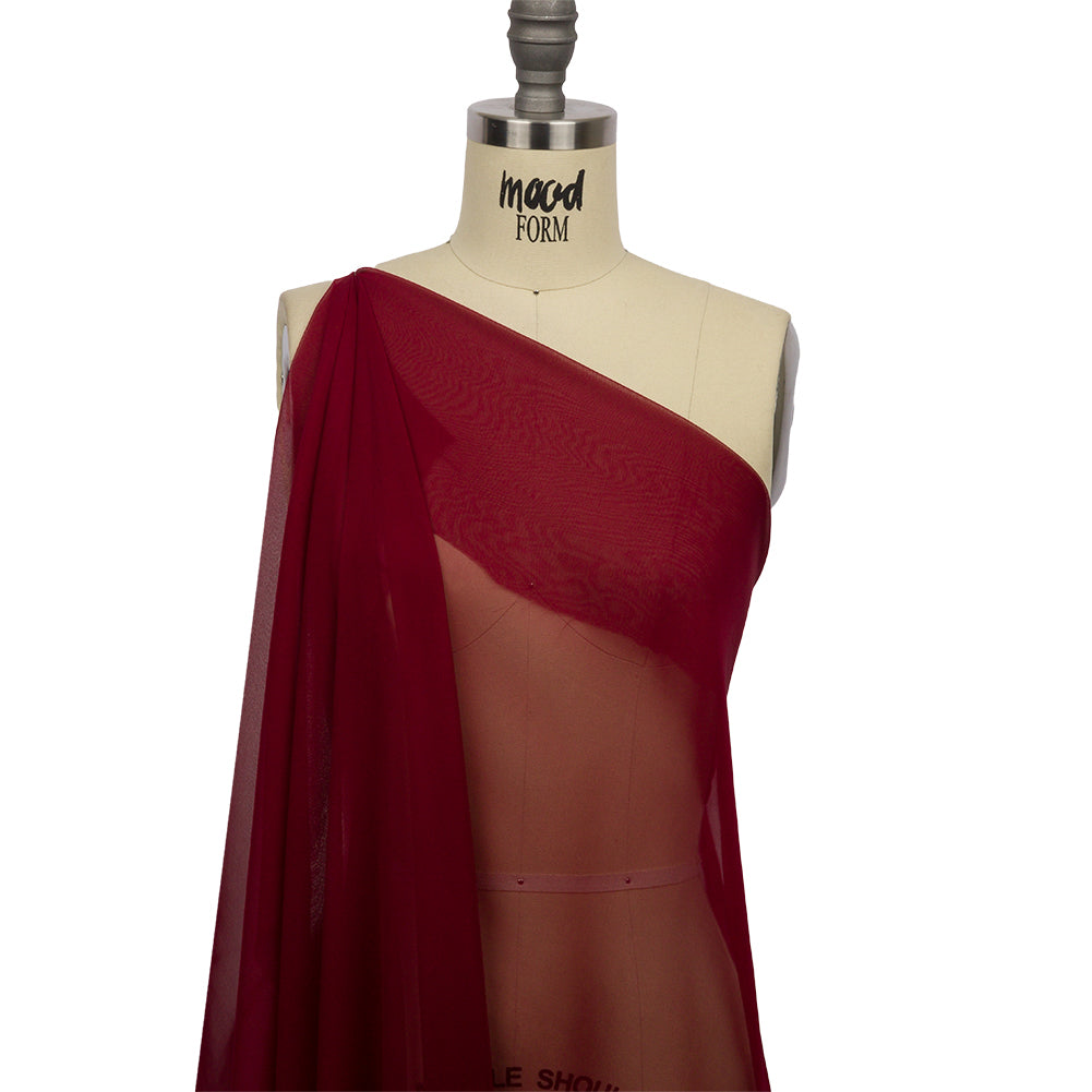Silk Chiffon 44" - Wine - Premium Collection - Drape