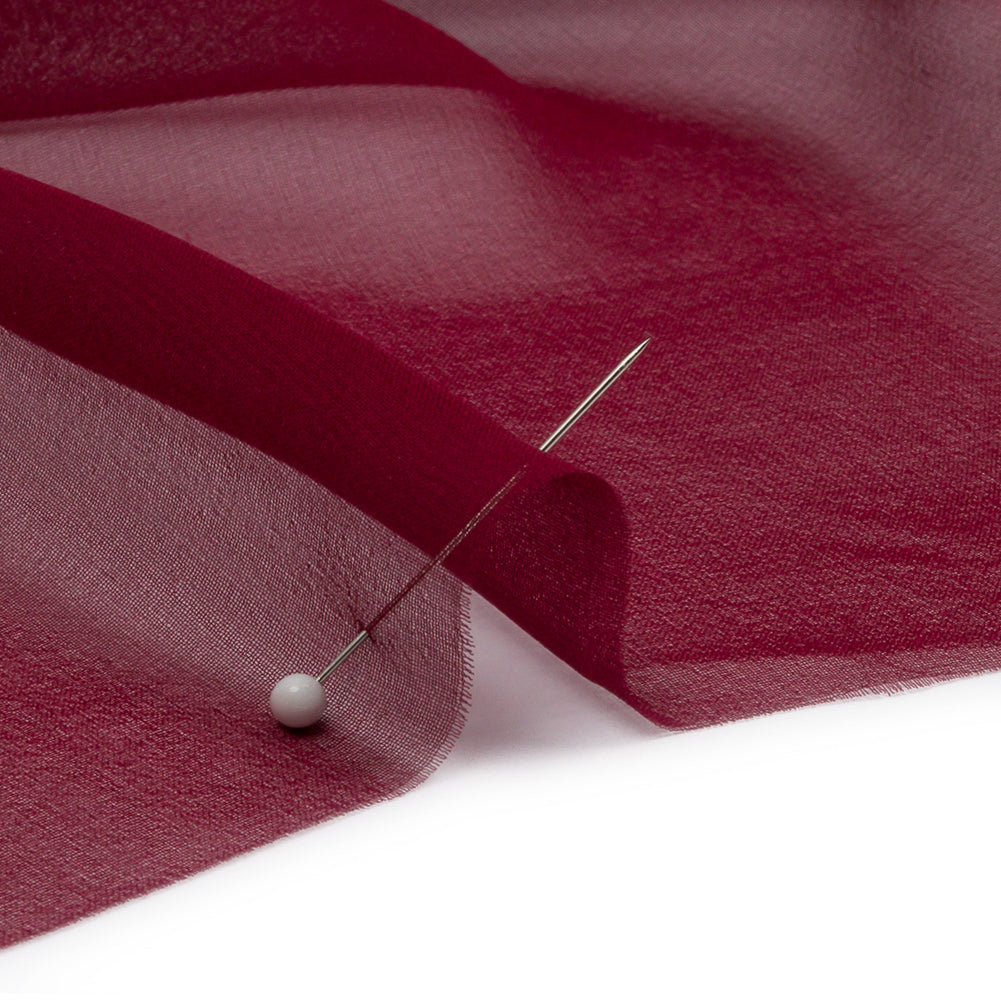Silk Chiffon 44" - Maroon - Premium Collection - Detail