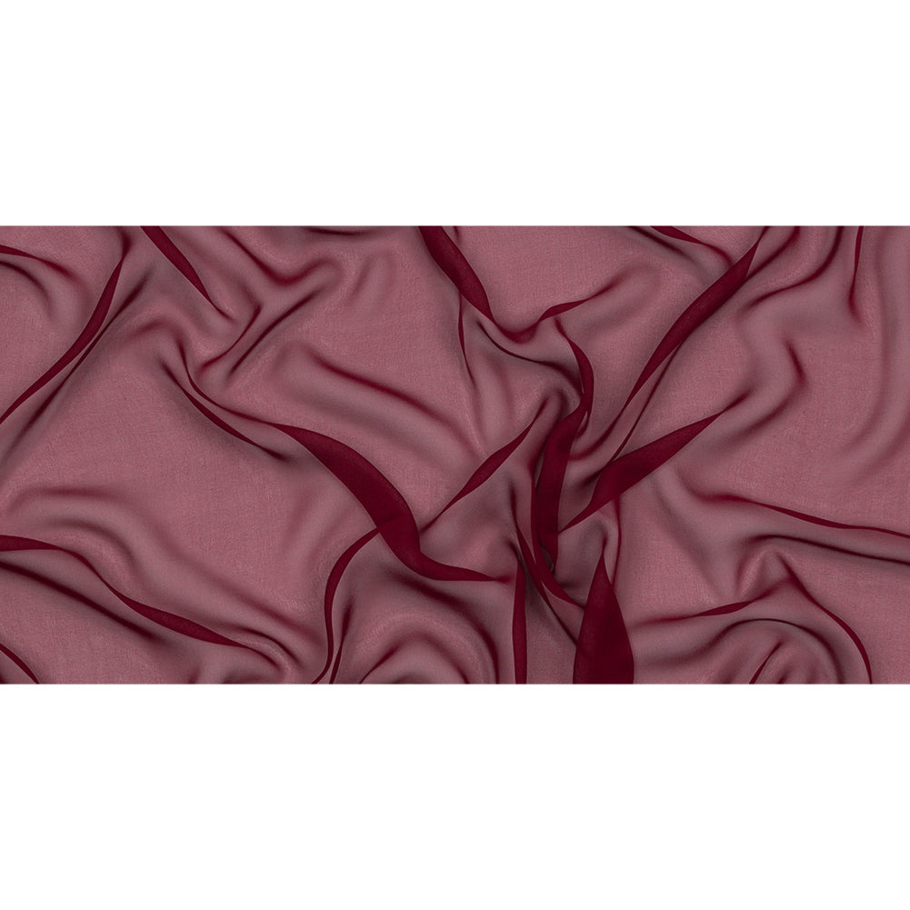 Silk Chiffon 44" - Maroon - Premium Collection - Full