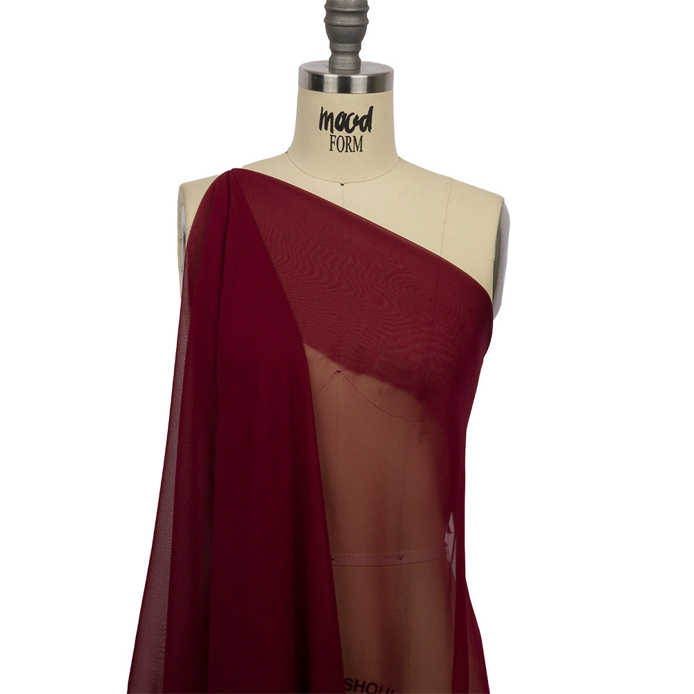 Silk Chiffon 44" - Maroon - Premium Collection - Drape