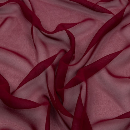 Silk Chiffon 44" - Maroon - Premium Collection