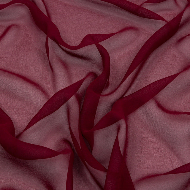 Silk Chiffon 44" - Maroon - Premium Collection
