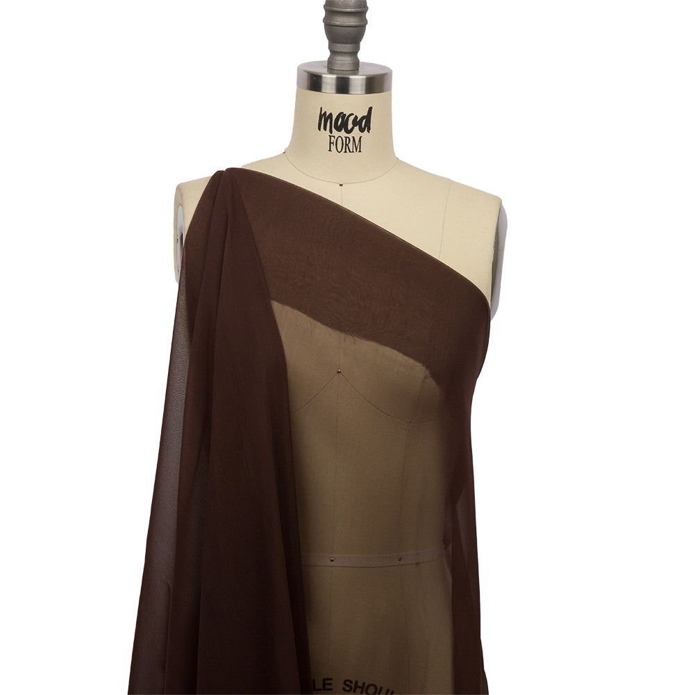 Silk Chiffon 44" - Dark Brown - Premium Collection - Drape