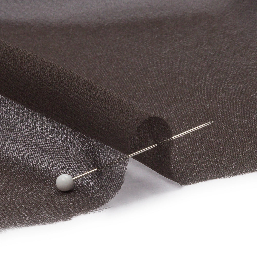 Silk Chiffon 44" - Deep Charcoal - Premium Collection - Detail