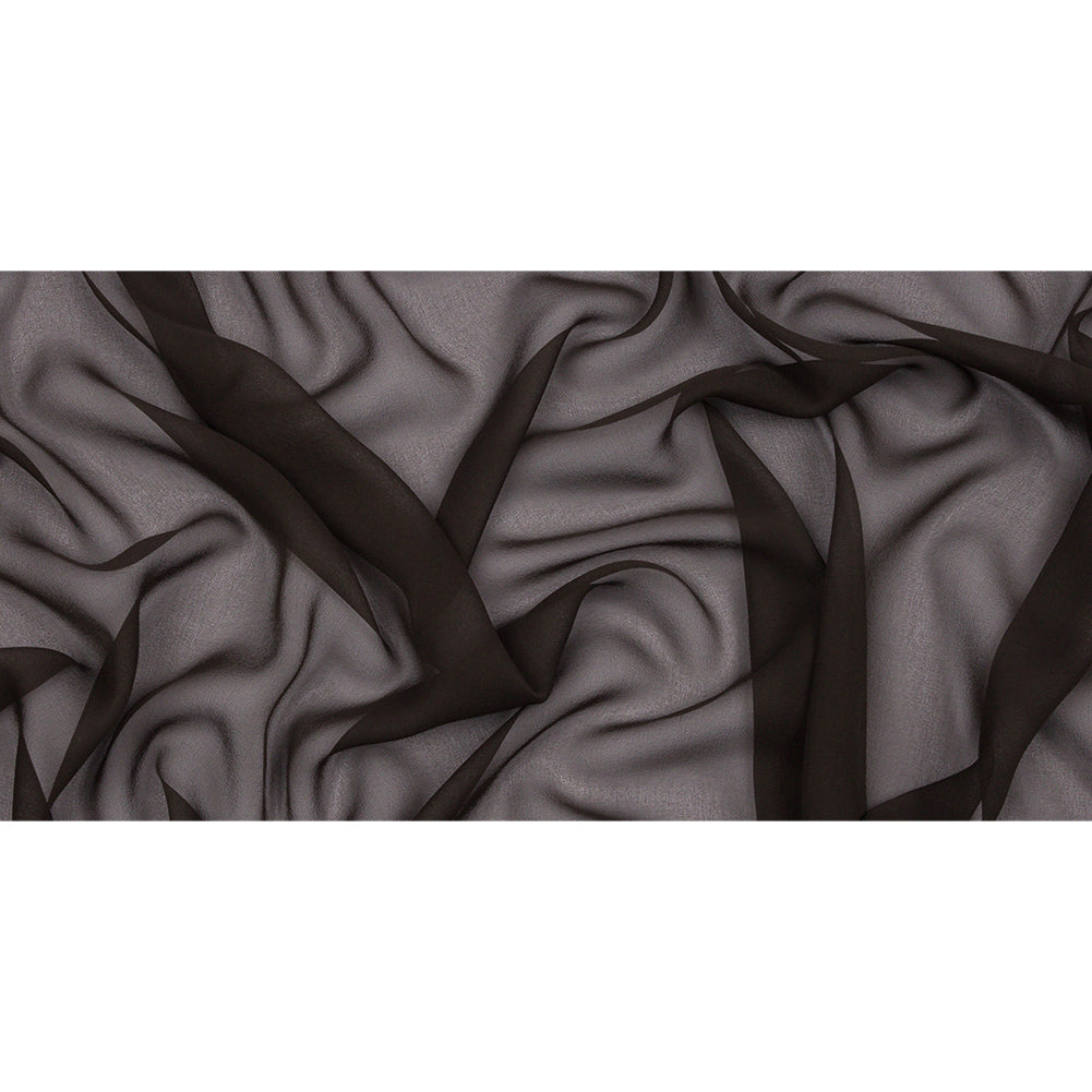 Silk Chiffon 44" - Deep Charcoal - Premium Collection - Full
