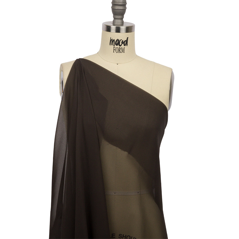 Silk Chiffon 44" - Deep Charcoal - Premium Collection - Drape