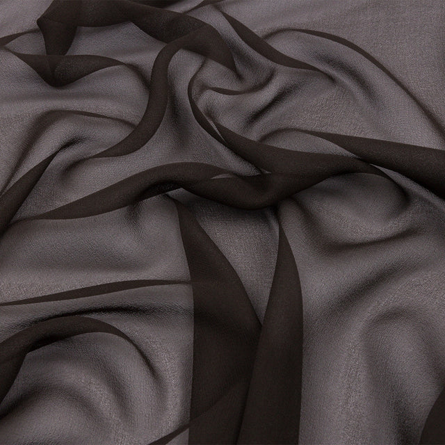Silk Chiffon 44" - Deep Charcoal - Premium Collection