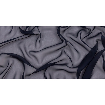 Silk Chiffon 44" - Navy - Premium Collection