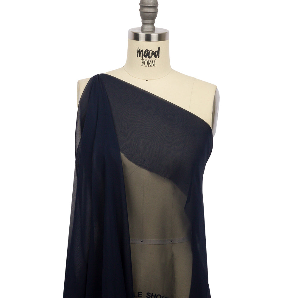 Silk Chiffon 44" - Navy - Premium Collection - Drape
