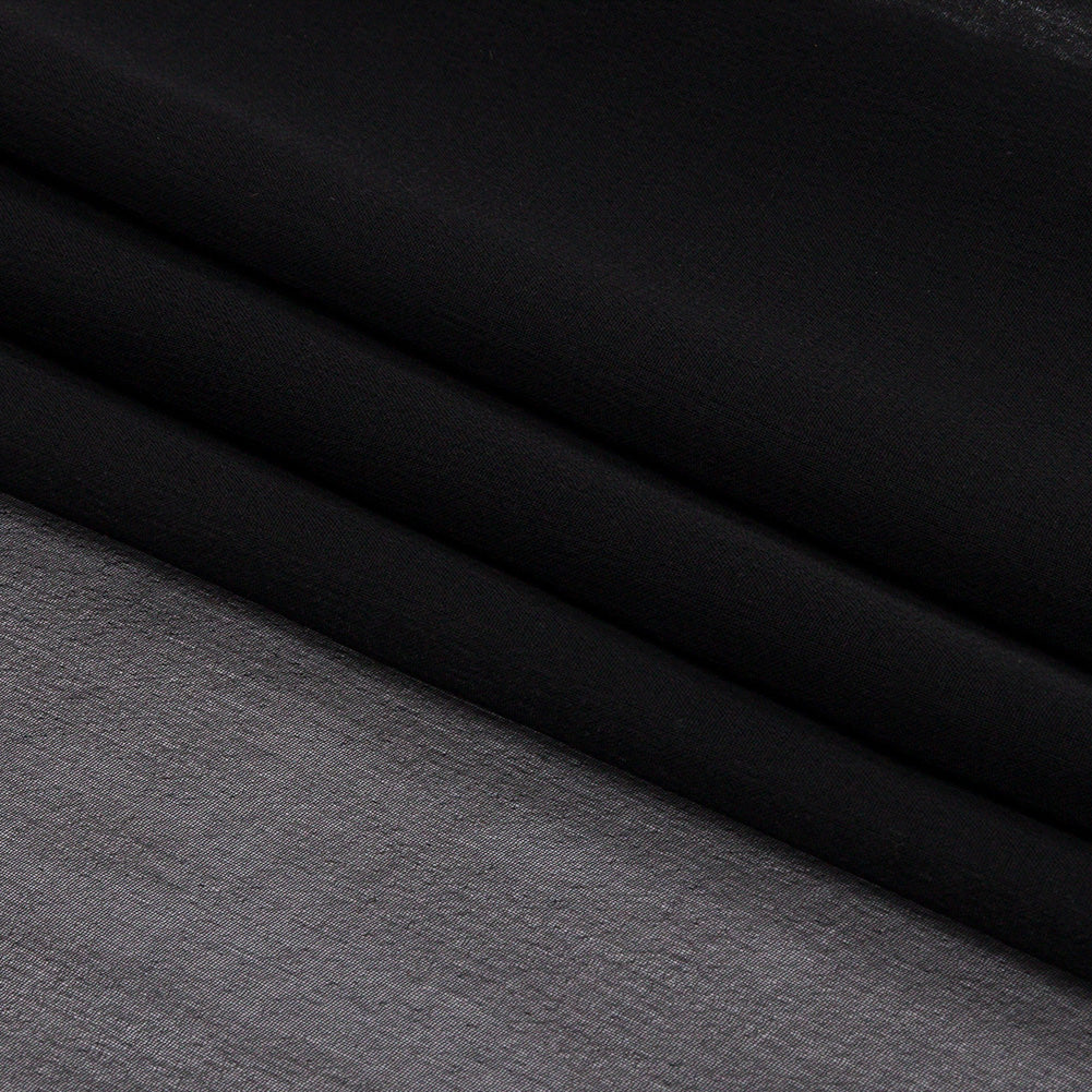 Silk Chiffon 44" - Black - Premium Collection - Folded